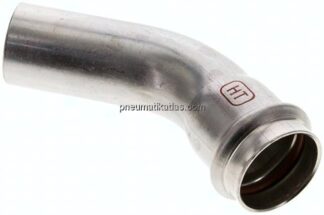 Pressfitting, 45° Bogen, 28mm i/a, Edelstahl