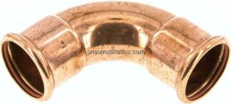 Pressfitting, 90° Bogen, 54mm innen, Kupfer / Kupferlegierung