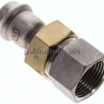 Pressfitting, Verschraubung flachd., 22mm / Rp 1"(IG)