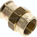 Pressfitting, Verschraubung flachd., 42mm / Rp 1-1/2"(IG)