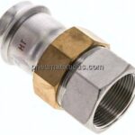 Pressfitting, Verschraubung flachd., 42mm / Rp 1-1/2"(IG)