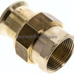Pressfitting, Verschraubung flachd., 35mm / Rp 1-1/4"(IG)