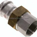 Pressfitting, Verschraubung flachd., 35mm / Rp 1-1/4"(IG)