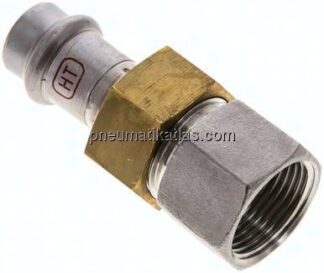 Pressfitting, Verschraubung flachd., 15mm / Rp 3/4"(IG)