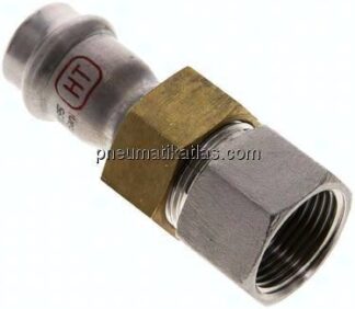 Pressfitting, Verschraubung flachd., 18mm / Rp 3/4"(IG)