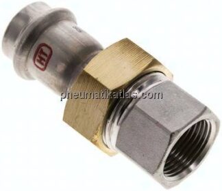 Pressfitting, Verschraubung flachd., 22mm / Rp 3/4"(IG)