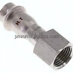 Pressfitting, Übergangsmuffe 15mm innen / Rp 1/2" IG