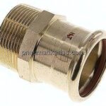 Pressfitting, Übergangsnippel 42mm innen / R 1-1/2" AG
