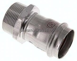Pressfitting, Übergangsnippel 42mm innen / R 1-1/2" AG