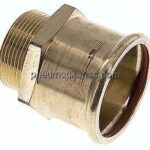 Pressfitting, Übergangsnippel 54mm innen / R 1-1/2" AG