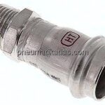 Pressfitting, Übergangsnippel 22mm innen / R 1/2" AG