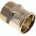 Pressfitting, Übergangsnippel 54mm innen / R 2" AG