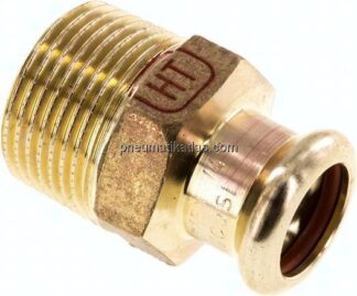 Pressfitting, Übergangsnippel 15mm innen / R 3/4" AG