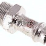 Pressfitting, Übergangsnippel 15mm innen / R 3/4" AG