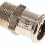 Pressfitting, Übergangsnippel 22mm innen / R 3/4" AG