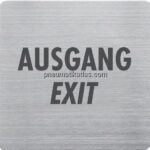 Edelstahl-Piktogramm, 90 x 90 mm, Ausgang