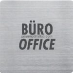 Edelstahl-Piktogramm, 90 x 90 mm, Büro