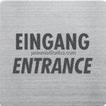 Edelstahl-Piktogramm, 90 x 90 mm, Eingang