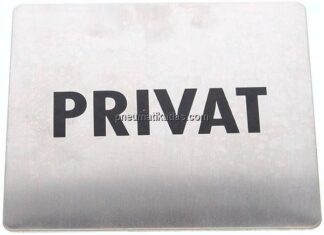 Edelstahl-Piktogramm, 90 x 90 mm, Privat