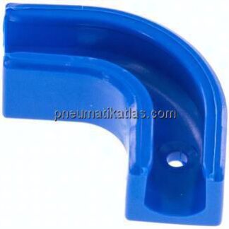 90°-Schlauchstütze, blau für 6mm Schlauch