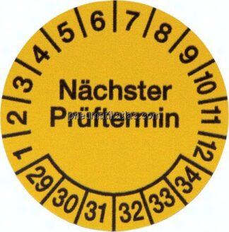 Prüfplakette, 10er Bogen (2028 bis 2033)