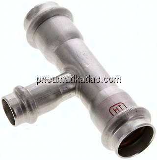 Pressfitting, T-Stück, 22x15mm innen, 1.4404
