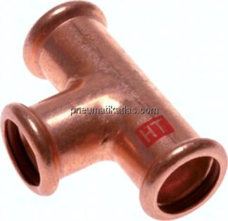 Pressfitting, T-Stück, 64mm innen, Kupfer / Kupferlegierung