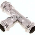 Pressfitting, T-Stück, 22mm innen, 1.4404