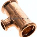 Pressfitting, T-Stück, 28x15mm innen, Kupfer / Kupferlegierung