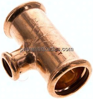Pressfitting, T-Stück, 28x15mm innen, Kupfer / Kupferlegierung