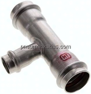 Pressfitting, T-Stück, 28x18mm innen, 1.4404