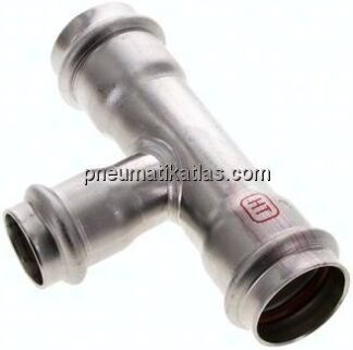 Pressfitting, T-Stück, 28x22mm innen, 1.4404