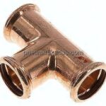 Pressfitting, T-Stück, 28mm innen, Kupfer / Kupferlegierung
