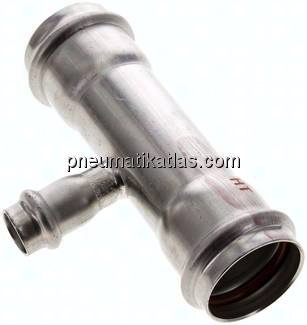 Pressfitting, T-Stück, 35x15mm innen, 1.4404