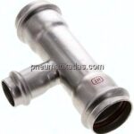 Pressfitting, T-Stück, 35x22mm innen, 1.4404
