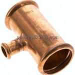 Pressfitting, T-Stück, 42x15mm innen, Kupfer / Kupferlegierung
