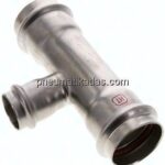 Pressfitting, T-Stück, 42x28mm innen, 1.4404