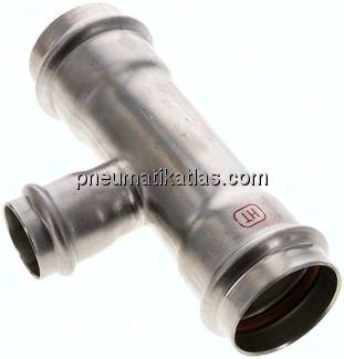 Pressfitting, T-Stück, 42x28mm innen, 1.4404