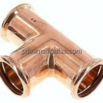 Pressfitting, T-Stück, 42mm innen, Kupfer / Kupferlegierung