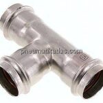 Pressfitting, T-Stück, 42mm innen, 1.4404