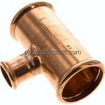 Pressfitting, T-Stück, 54x28mm innen, Kupfer / Kupferlegierung