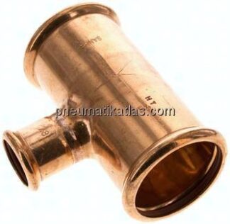 Pressfitting, T-Stück, 54x28mm innen, Kupfer / Kupferlegierung