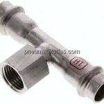 Pressfitting, T-Stück, 15mm, Rp 1/2" IG, 1.4404