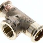 Pressfitting, T-Stück, 18mm, Rp 1/2" IG, Kupfer / Kupferlegierung