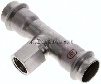 Pressfitting, T-Stück, 22mm, Rp 1/2" IG, 1.4404
