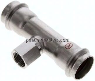 Pressfitting, T-Stück, 28mm, Rp 1/2" IG, 1.4404