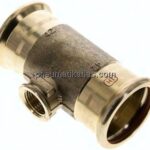 Pressfitting, T-Stück, 42mm, Rp 1/2" IG, Kupfer / Kupferlegierung