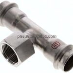 Pressfitting, T-Stück, 22mm, Rp 3/4" IG, 1.4404