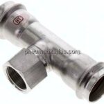 Pressfitting, T-Stück, 28mm, Rp 3/4" IG, 1.4404