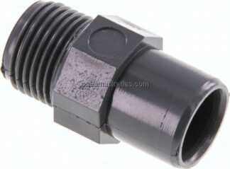 Klebe-Gewindenippel, PVC-U, 12x16mm (ixa)-G 3/8" AG